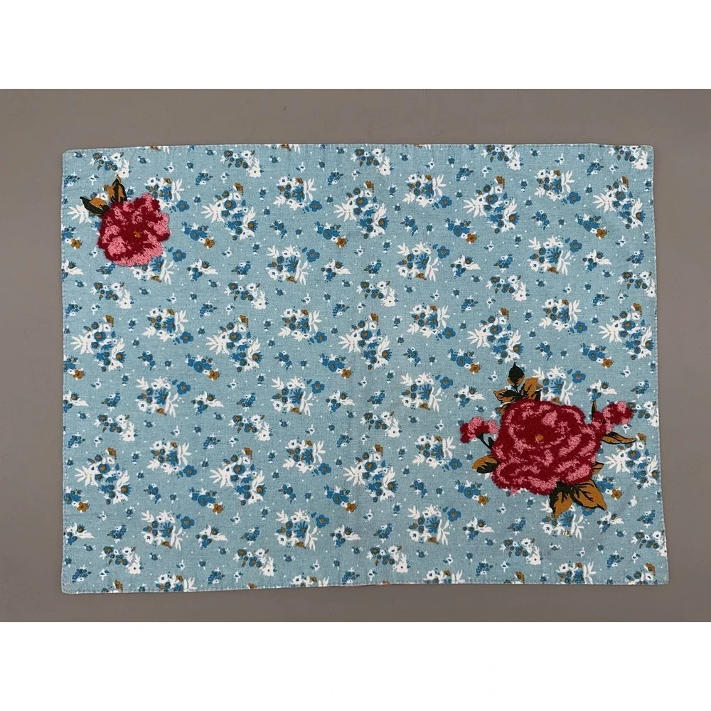 Pioneer Woman Sweet Rose Placemats Set 3 Reversible Floral Gingham Cottagecore